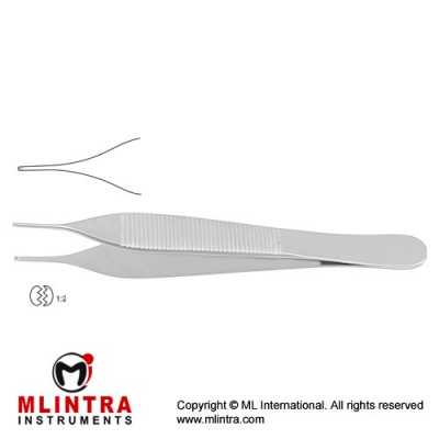 Micro-Adson Dissecting Forcep 1 x 2 Teeth Stainless Steel, 12 cm - 4 3/4"